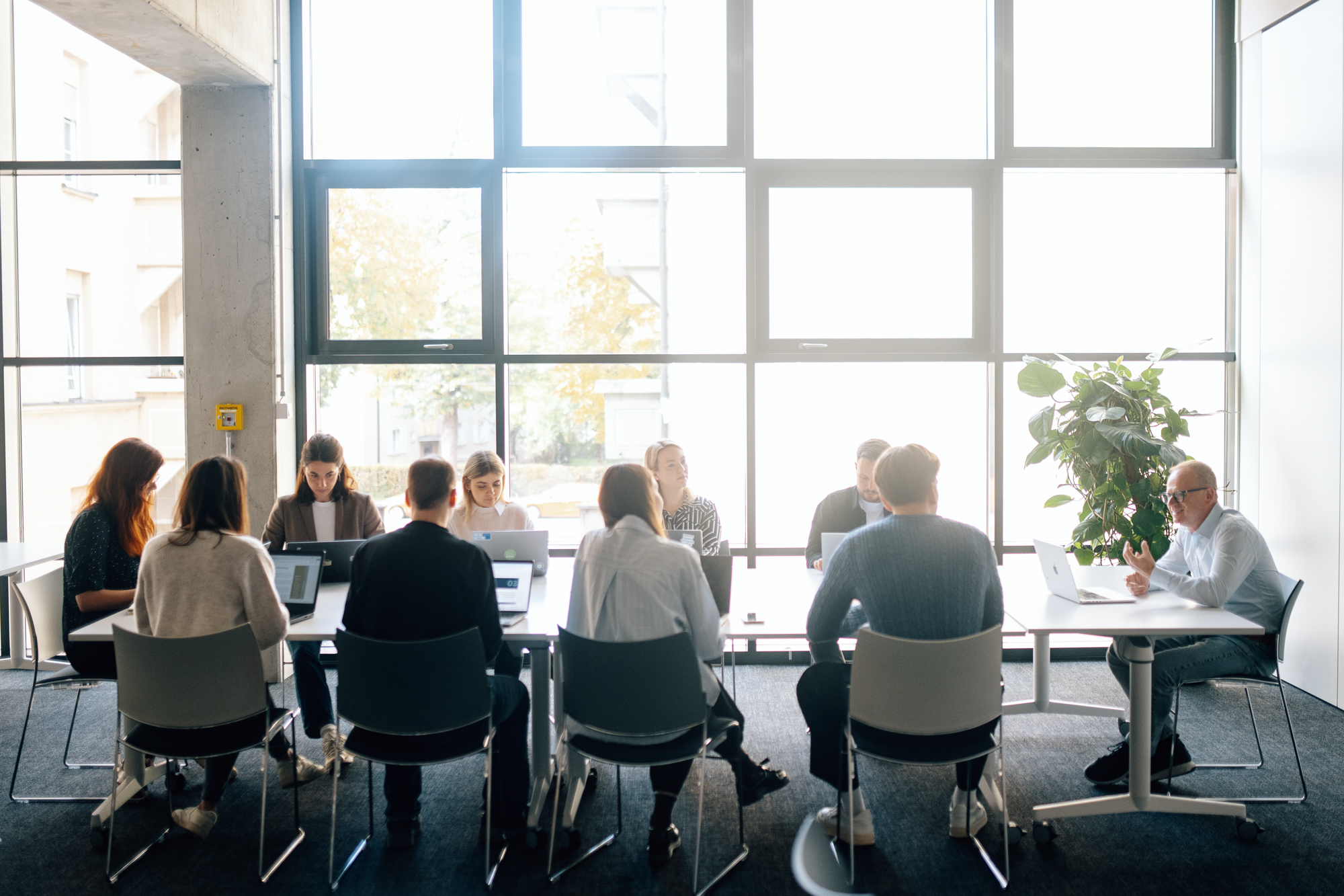 Das Docleads-Team bei einer Besprechung.