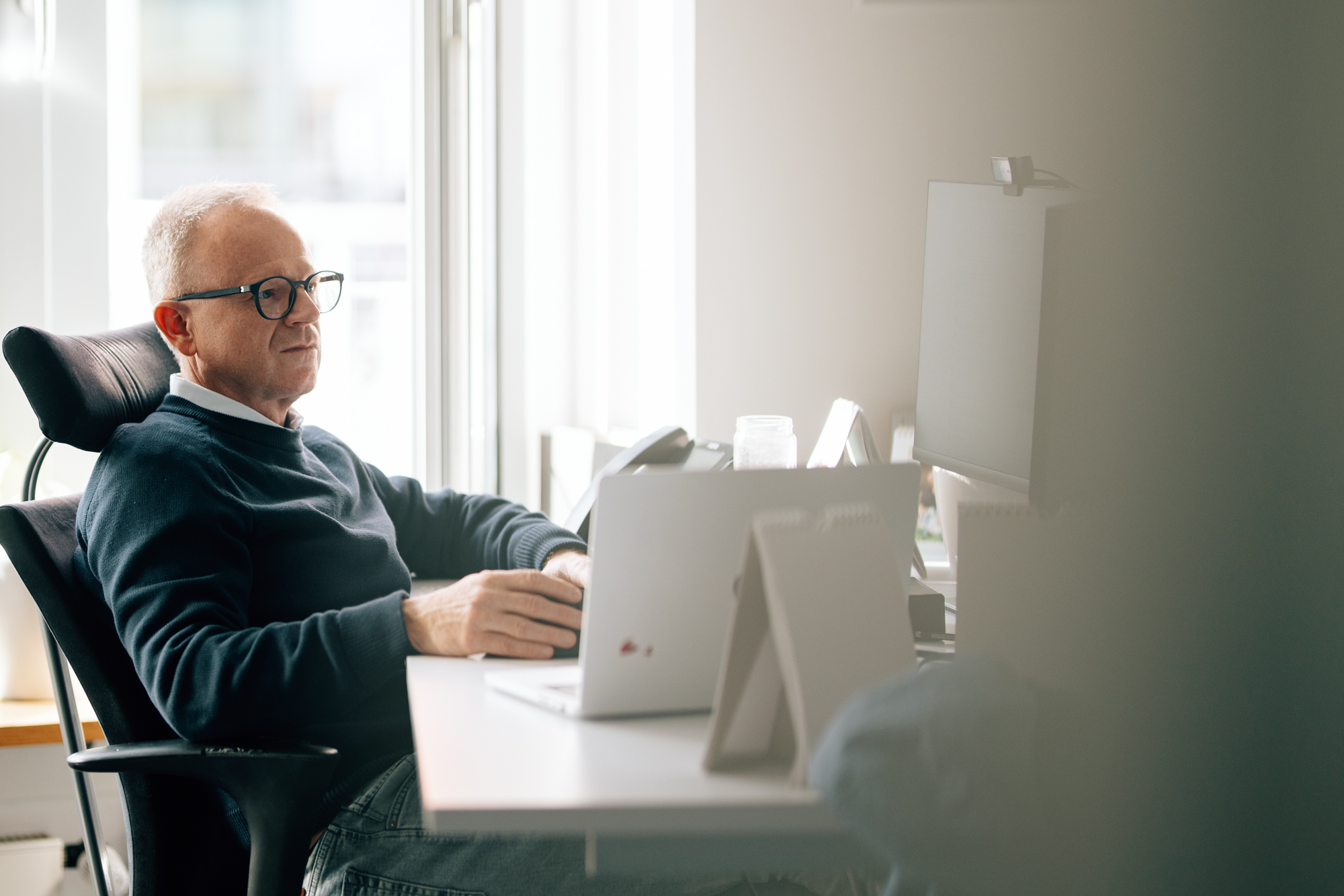 Markus beim arbeiten.
